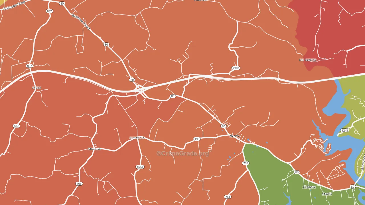 Pointer, KY Map of Theft Rates
