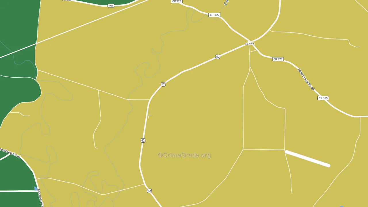 Poland Center, NY Map of Theft Rates