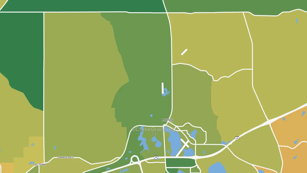 Polk City, FL Map of Theft Rates