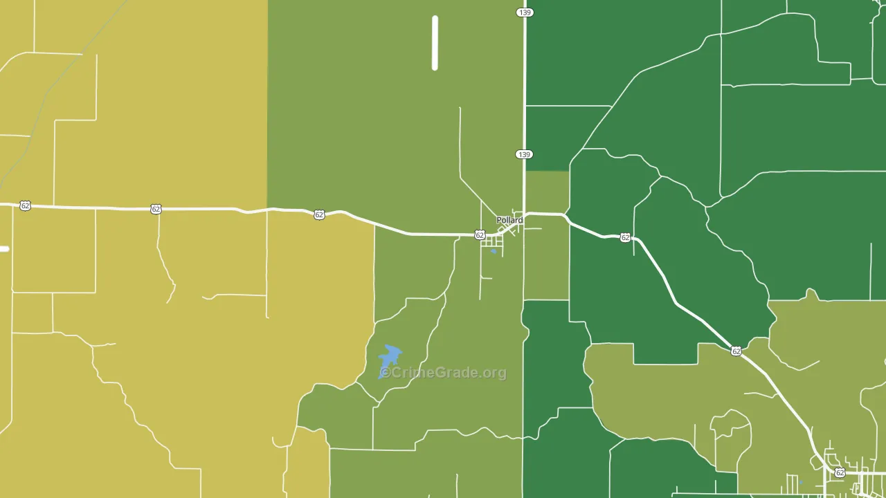 Pollard, AR Map of Theft Rates