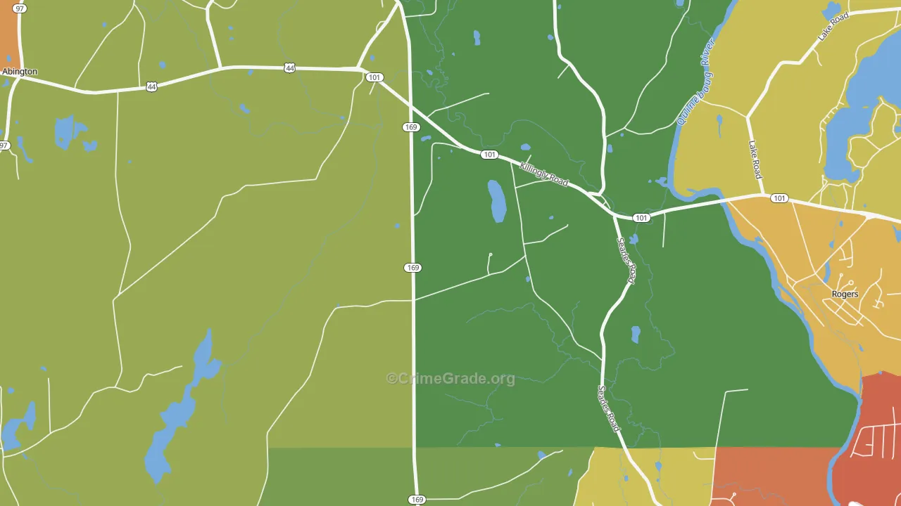 Pomfret Landing, CT Map of Theft Rates