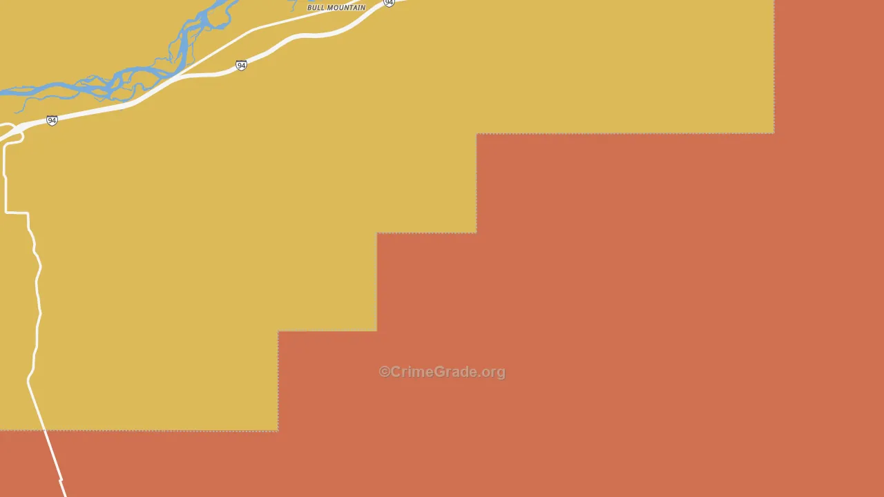 Pompeys Pillar, MT Map of Theft Rates