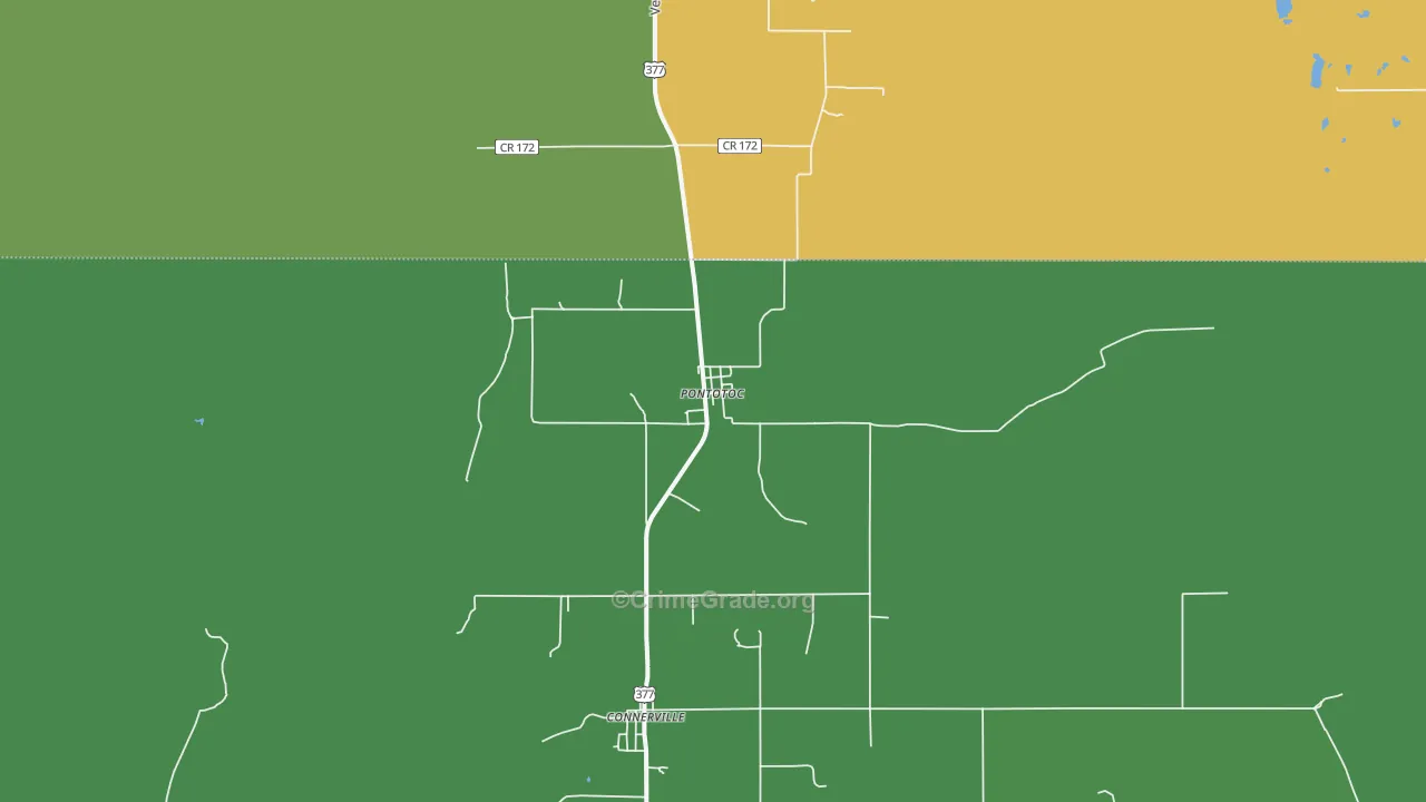 Pontotoc, OK Map of Theft Rates