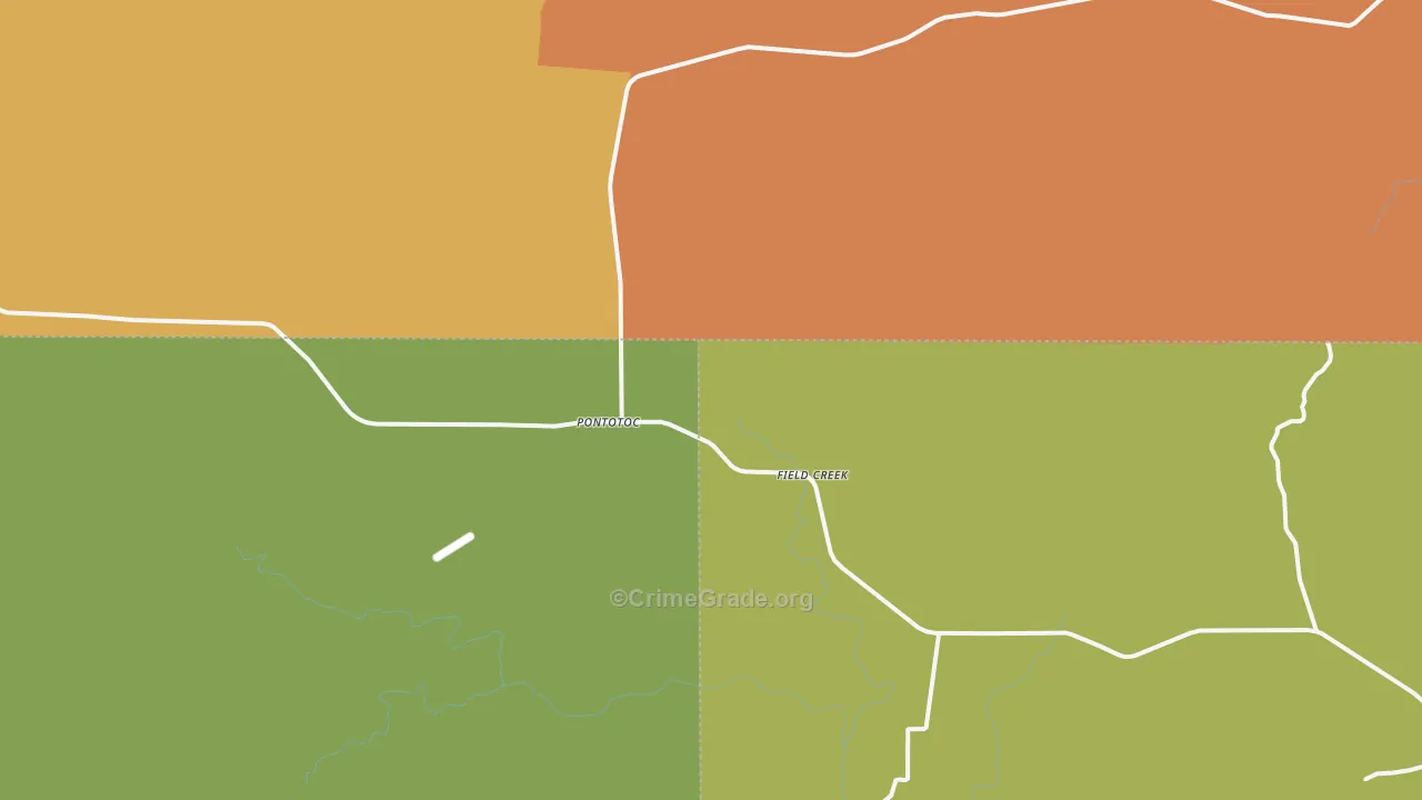 Pontotoc, TX Map of Theft Rates