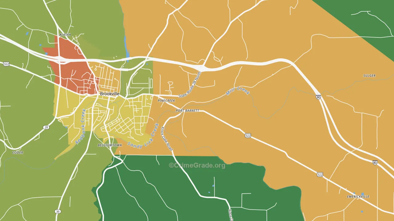 Port Barnett, PA Map of Theft Rates