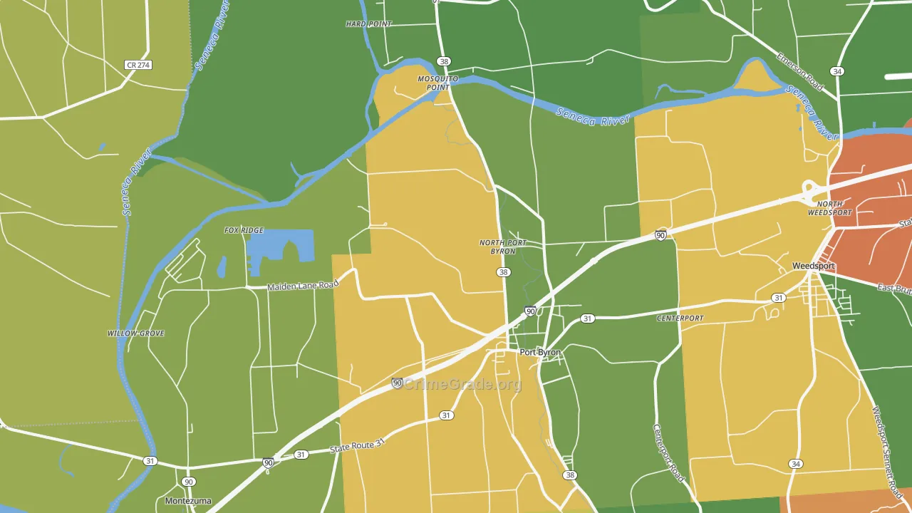 Port Byron, NY Map of Theft Rates