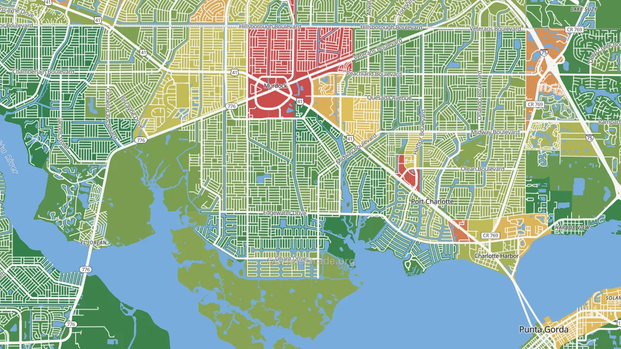 Port Charlotte, FL Map of Theft Rates