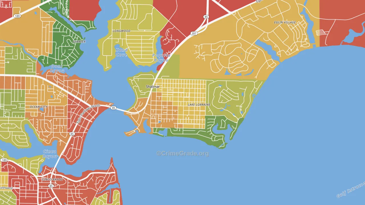 Port Dixie, Lake Lorraine, FL Map of Theft Rates