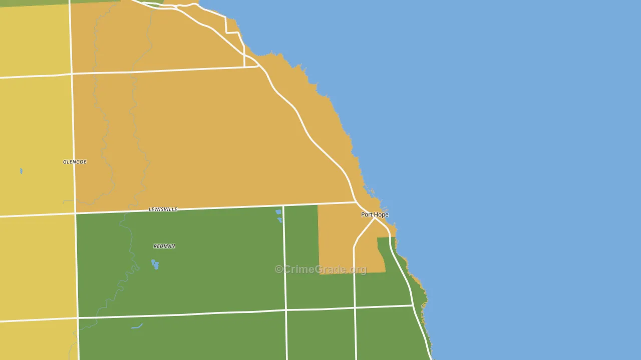 Port Hope, MI Map of Theft Rates