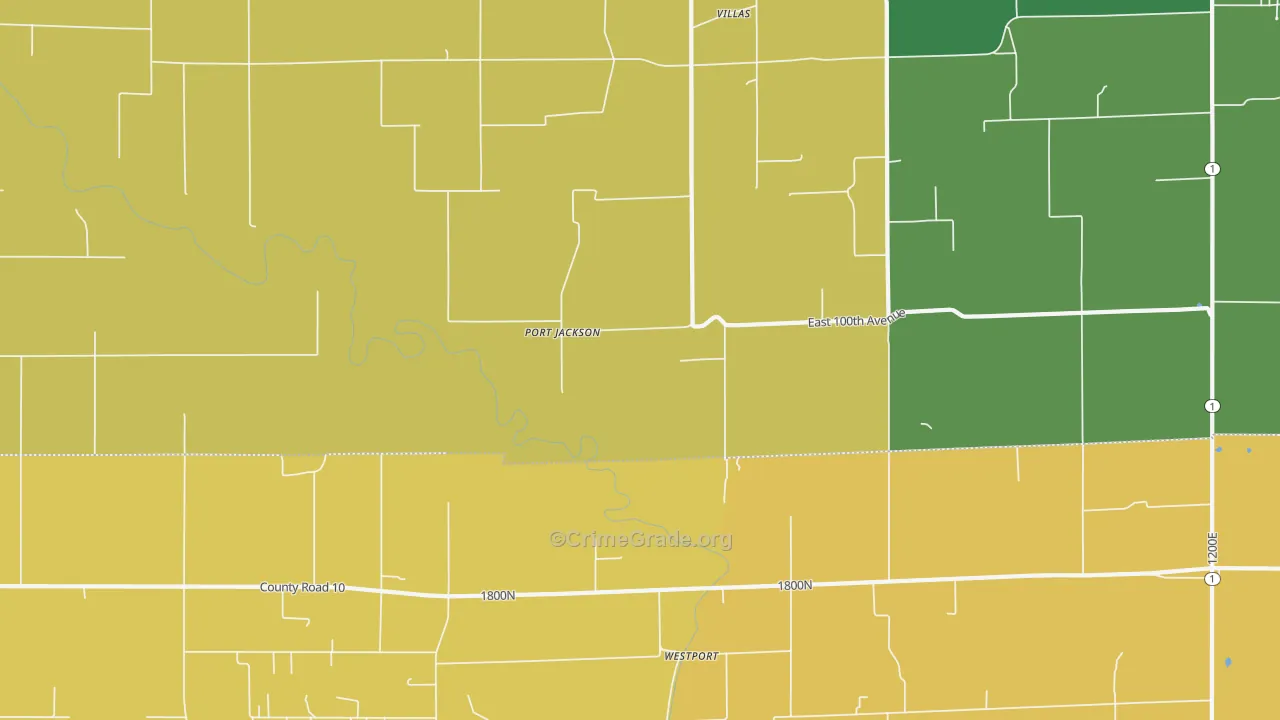 Port Jackson, IL Map of Theft Rates