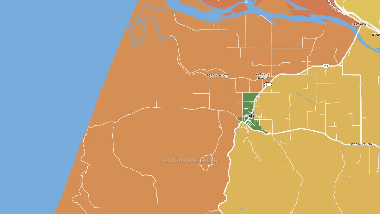 Port Kenyon, CA Map of Theft Rates
