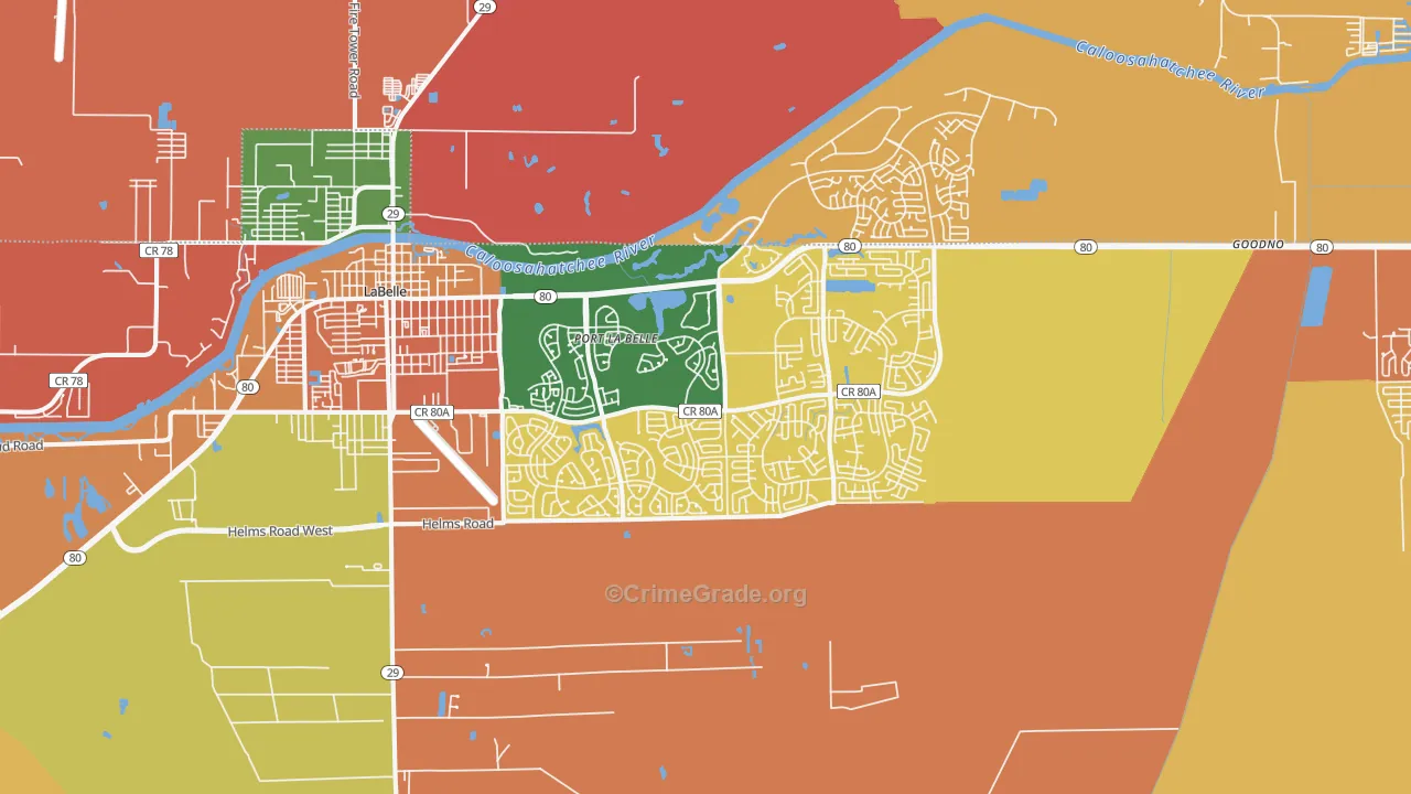Port Labelle, FL Map of Theft Rates