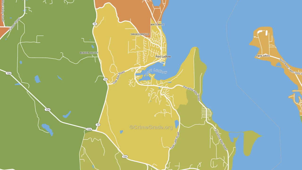 Port Ludlow, WA Map of Theft Rates