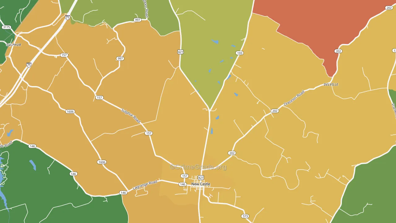 Port Royal, KY Map of Theft Rates