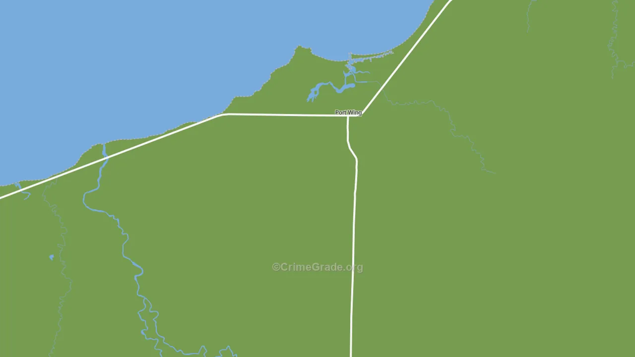 Port Wing, WI Map of Theft Rates