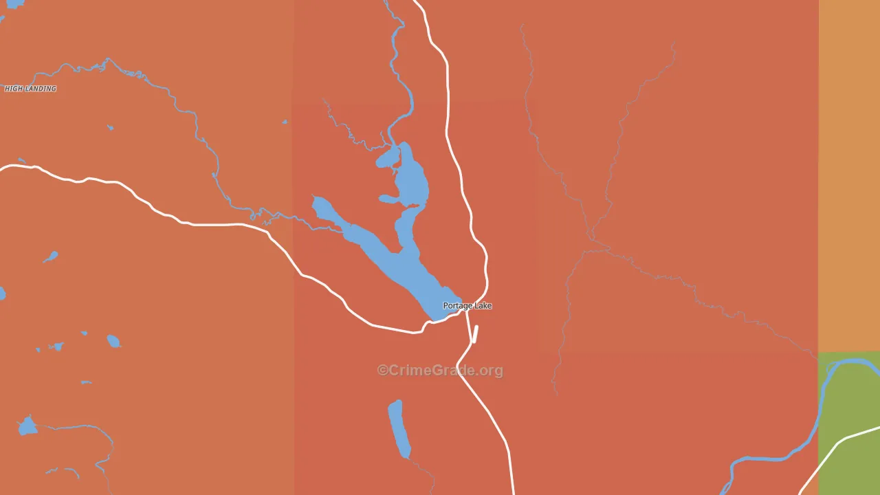 Portage, ME Map of Theft Rates