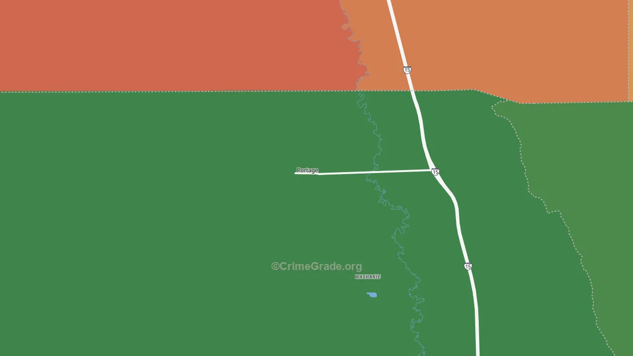 Portage, UT Map of Theft Rates