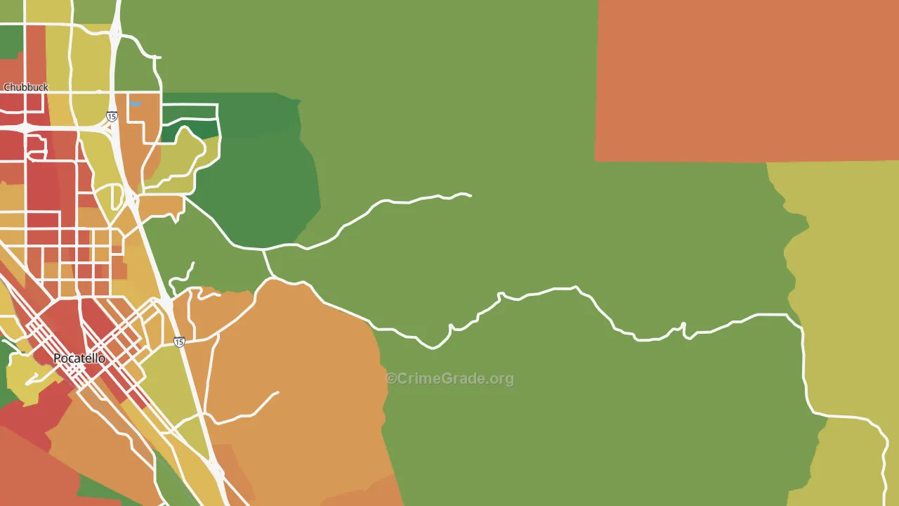 Portneuf, ID Map of Theft Rates