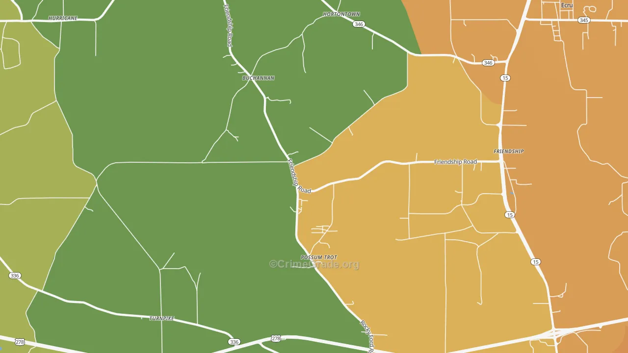 Possum Trot, MS Map of Theft Rates