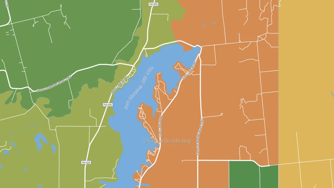 Potosi, TX Map of Theft Rates