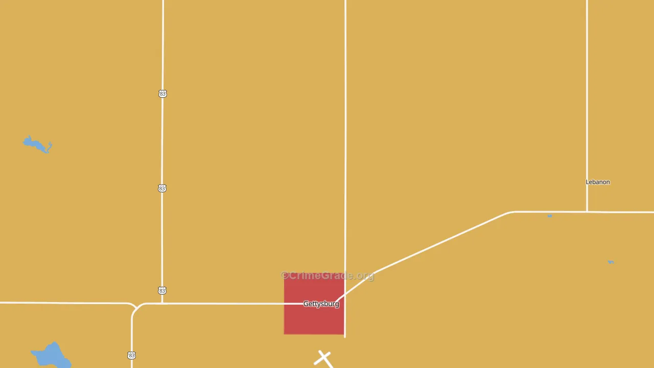 Potter County, SD Map of Theft Rates