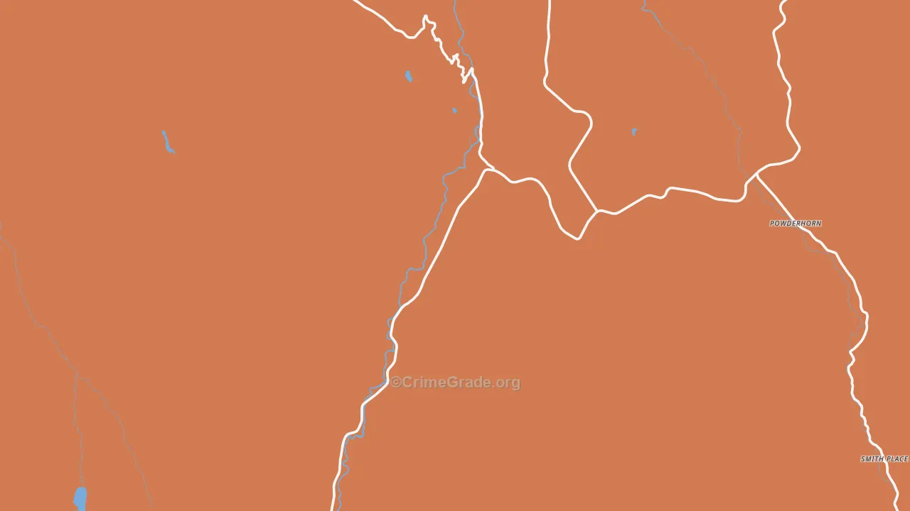 Powderhorn, CO Map of Theft Rates