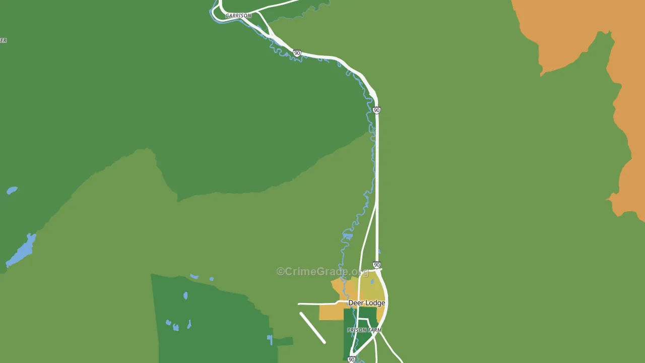 Powell County, MT Map of Theft Rates