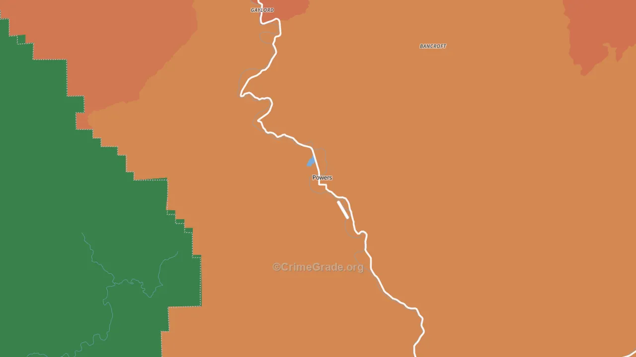 Powers, OR Map of Theft Rates