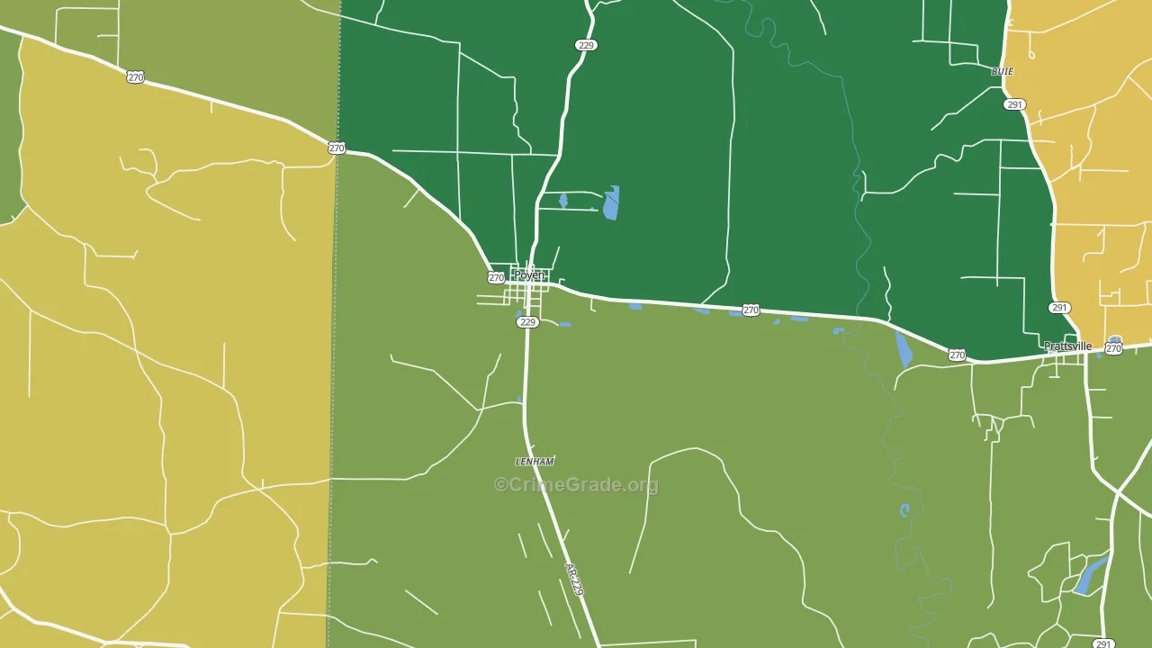 Poyen, AR Map of Theft Rates