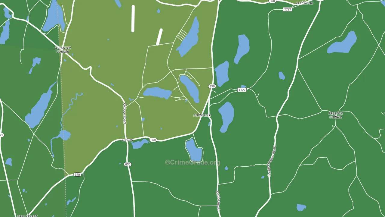Poyntelle, PA Map of Theft Rates