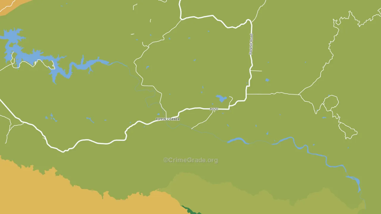 Pozo, CA Map of Theft Rates
