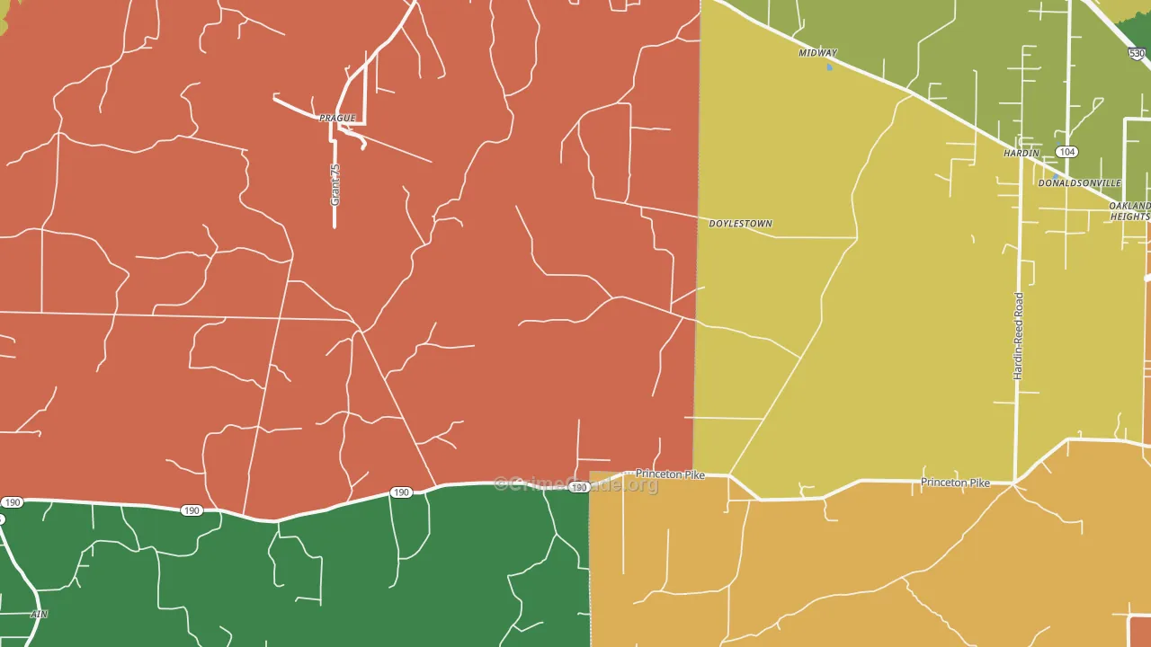 Prague, AR Map of Theft Rates