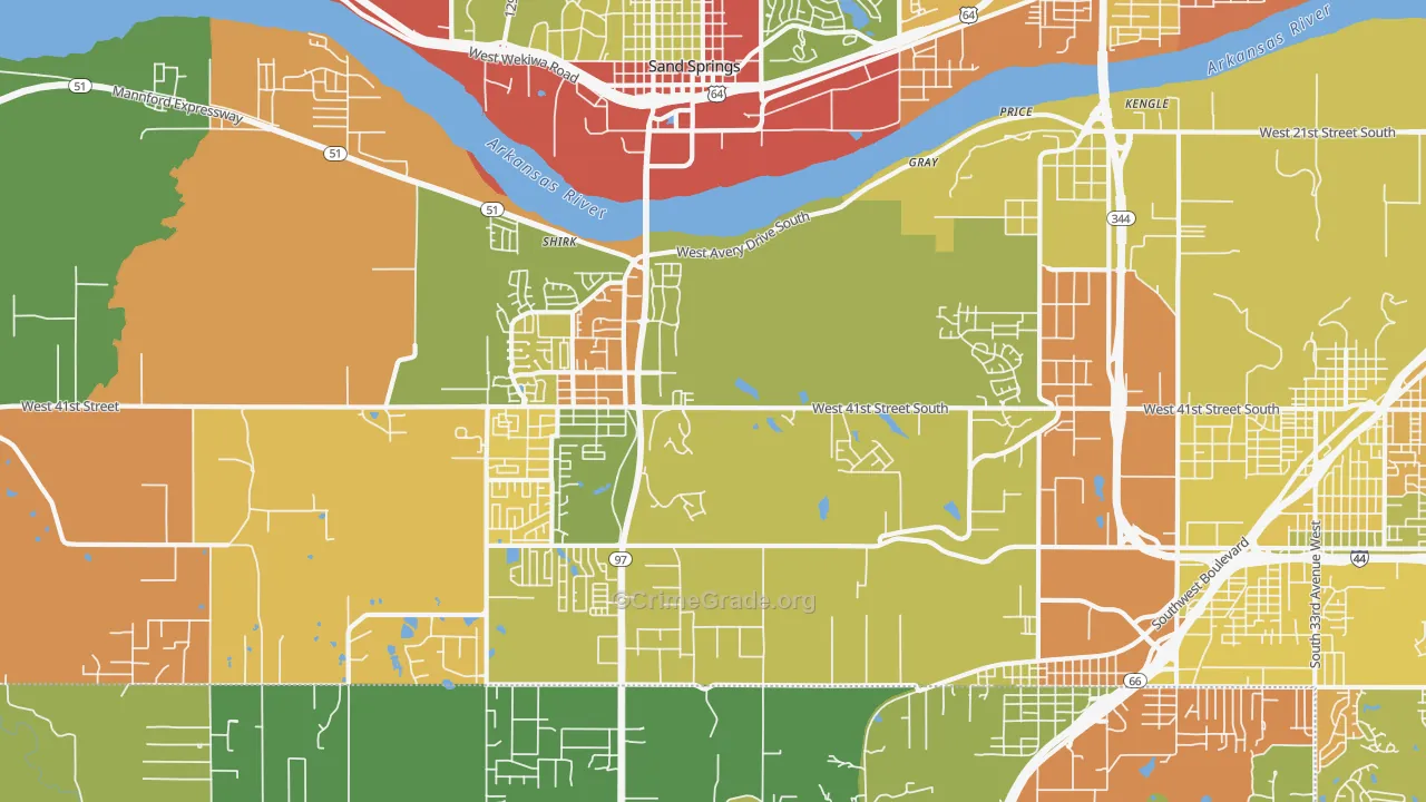 Prattville, OK Map of Theft Rates