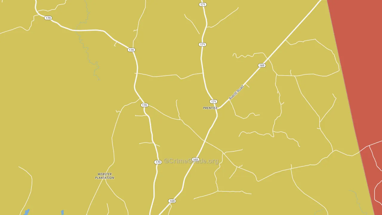 Prentiss, ME Map of Theft Rates