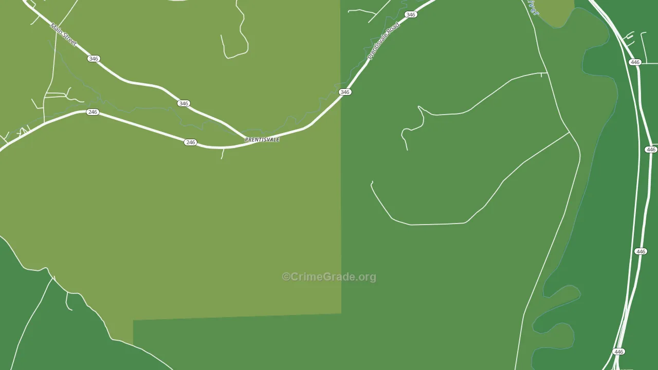 Prentisvale, PA Map of Theft Rates