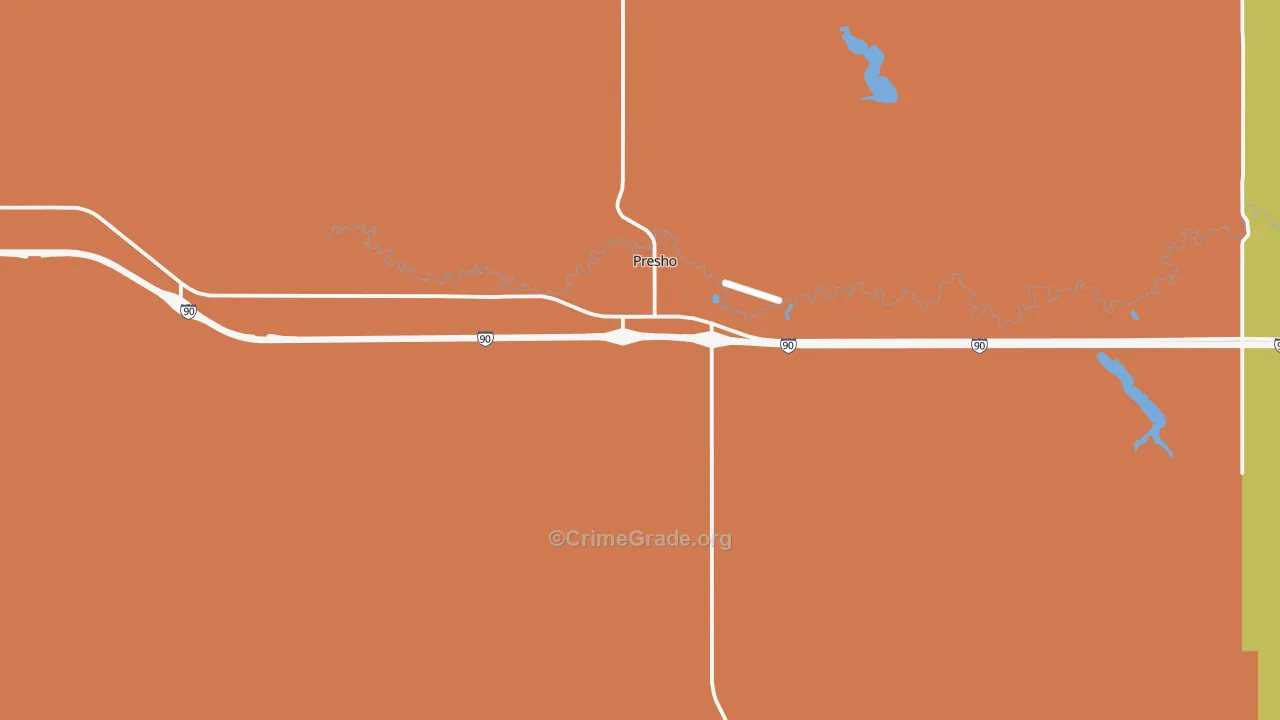Presho, SD Map of Theft Rates