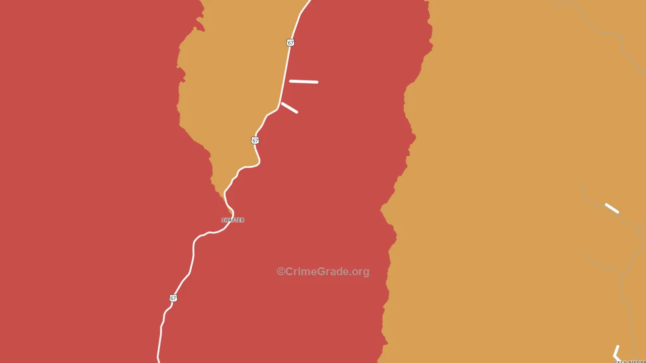 Presidio County, TX Map of Theft Rates