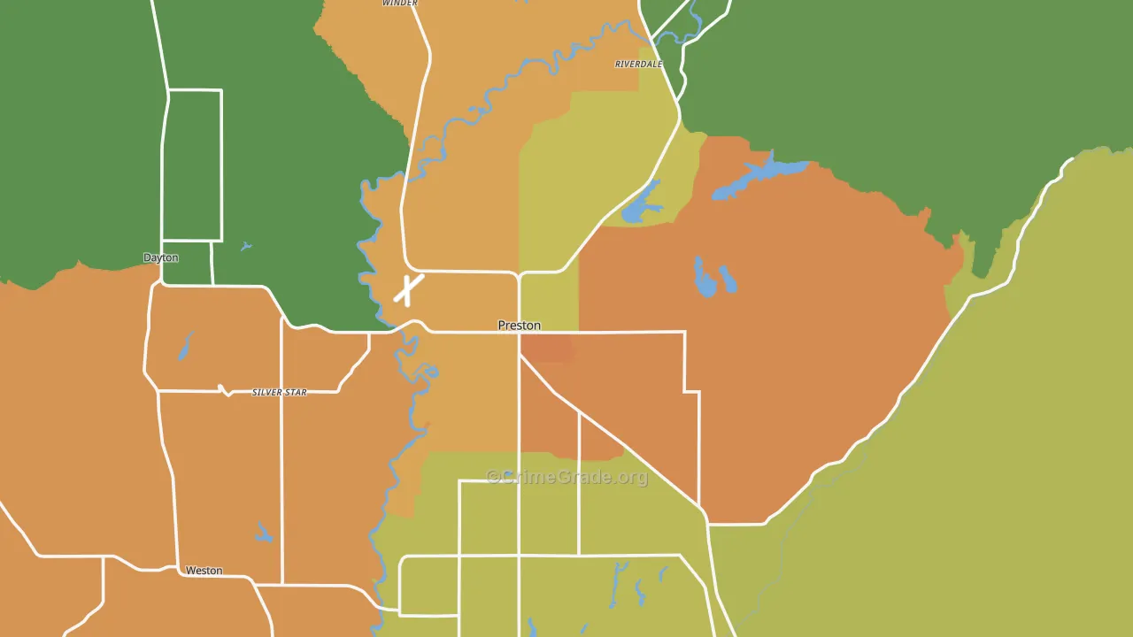 Preston, ID Map of Theft Rates