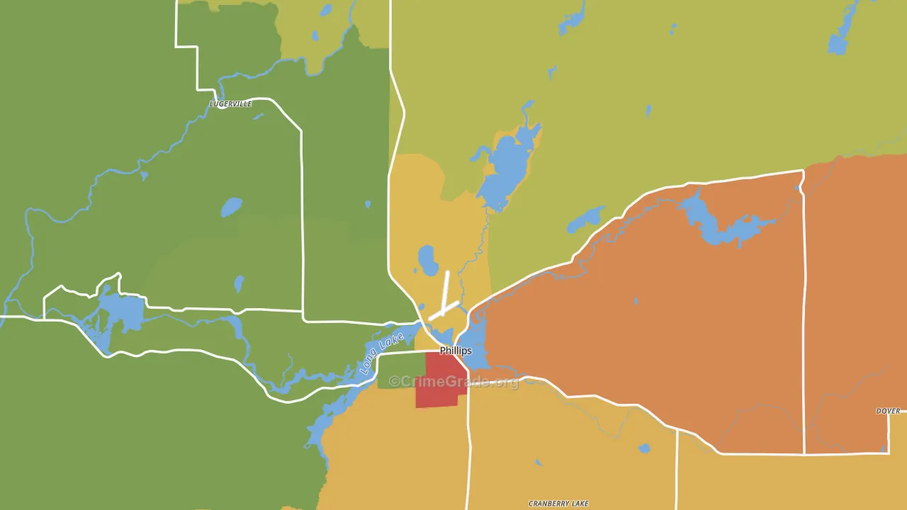 Price County, WI Map of Theft Rates