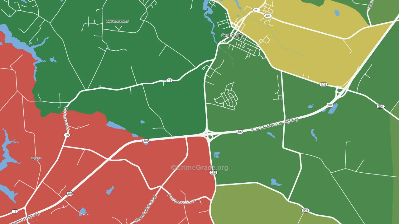 Price, MD Map of Theft Rates