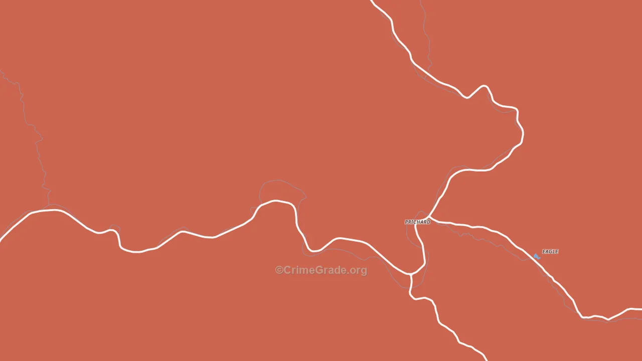 Prichard, ID Map of Theft Rates