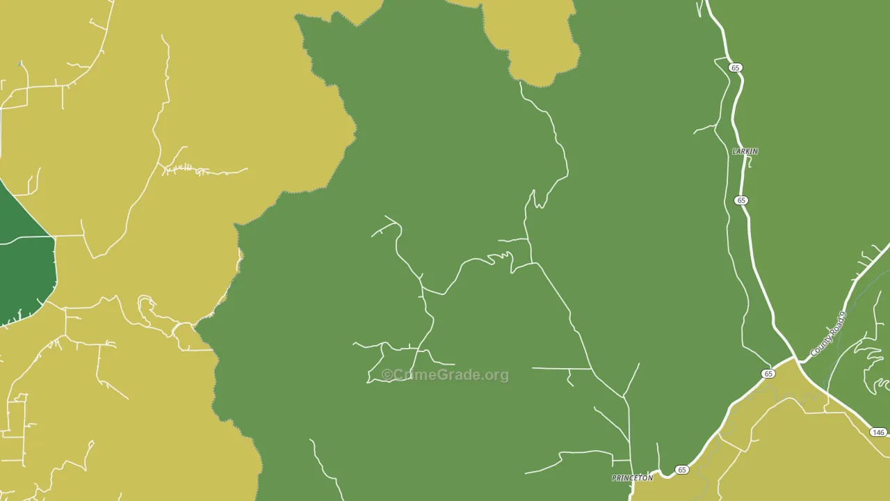 Princeton, AL Map of Theft Rates