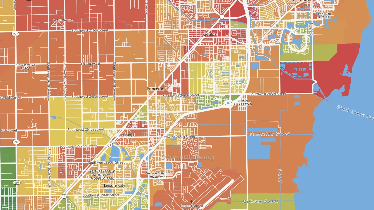 Princeton, FL Map of Theft Rates