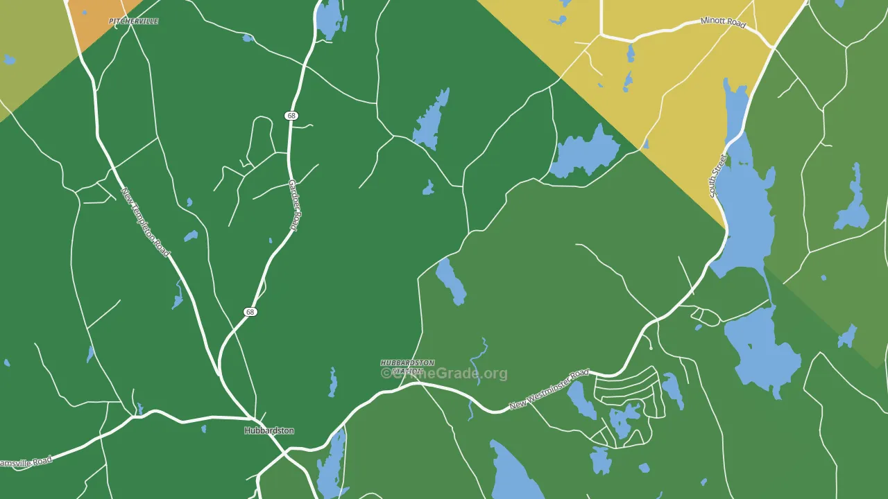 Princeton Station, MA Map of Theft Rates
