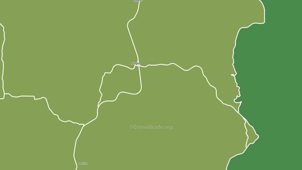 Pringle, SD Map of Theft Rates