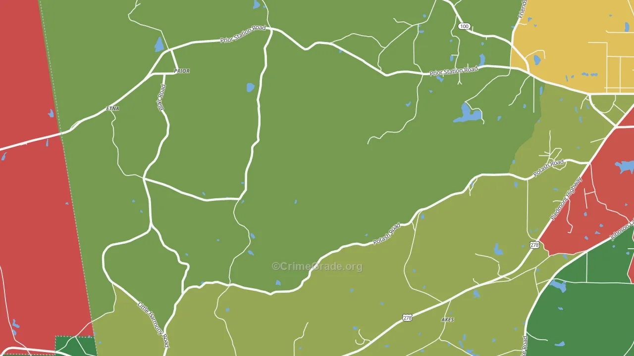 Prior, GA Map of Theft Rates