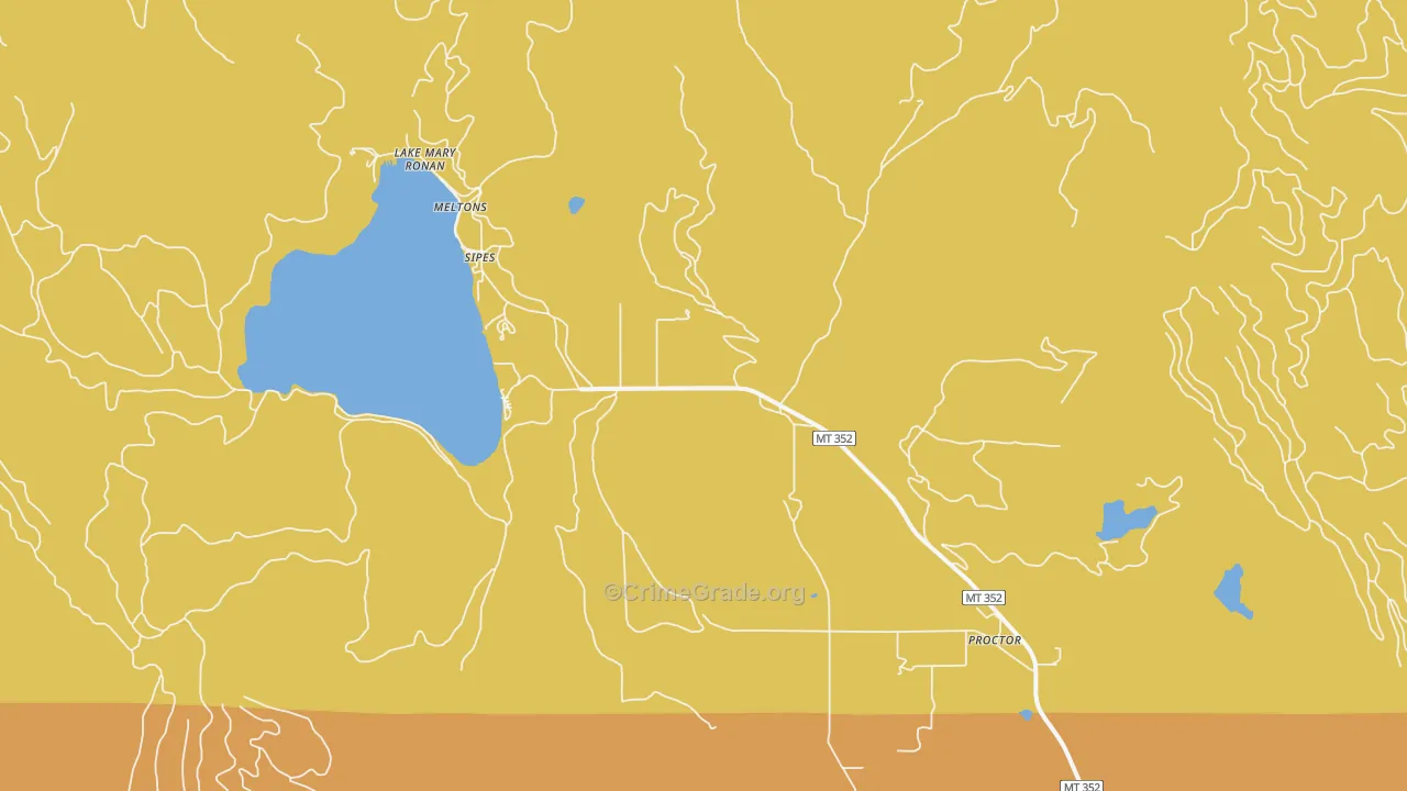 Proctor, MT Map of Theft Rates