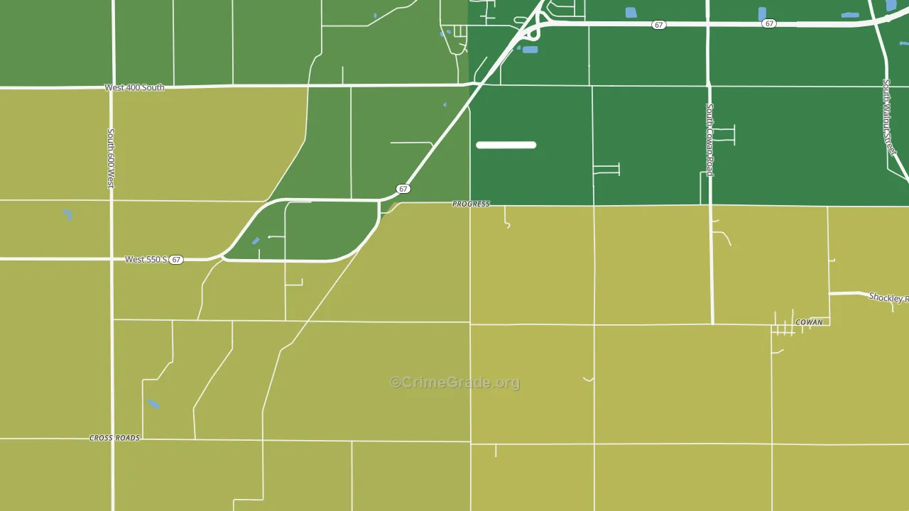Progress, IN Map of Theft Rates