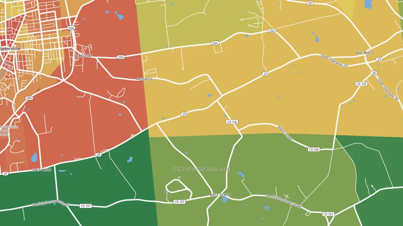 Progress, NY Map of Theft Rates