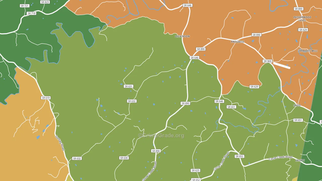 Progress, VA Map of Theft Rates